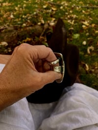Image 5 of Field of Flowers Ring - Royston Turquoise Statement Ring Sterling Silver 