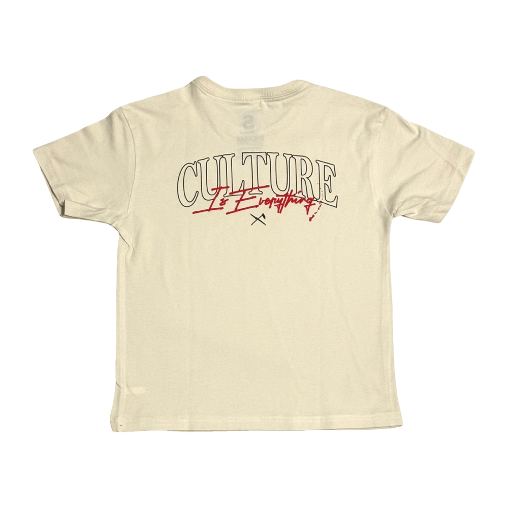 Image of CULTURE IS EVERYTHING YOUTH TSHIRT (CREAM)