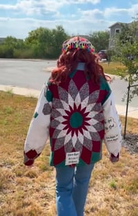 Image 2 of Handmade Upcycled Vintage Quilt Chore Coat — XL / Unisex- Protest Patches