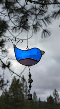 Image 2 of "Alette" Stained Glass Bird Suncatcher