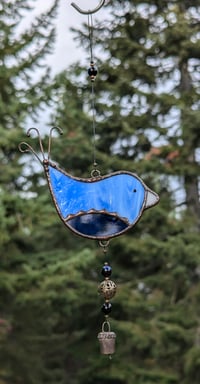 Image 1 of "Bluebell" Stained Glass Bird Suncatcher