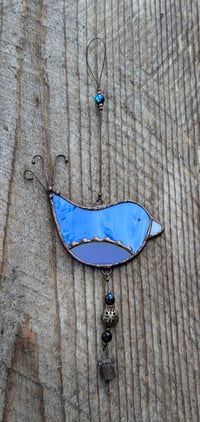 Image 2 of "Bluebell" Stained Glass Bird Suncatcher