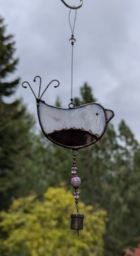 Image 1 of "Calla" Stained Glass Bird Suncatcher