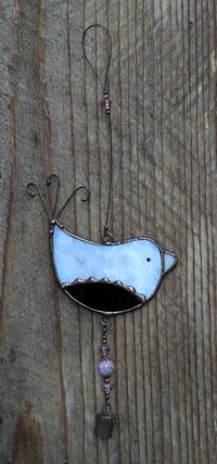 Image 2 of "Calla" Stained Glass Bird Suncatcher