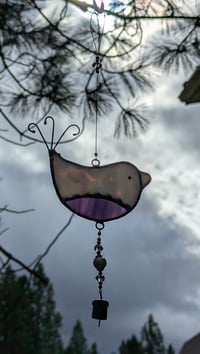 Image 4 of "Calla" Stained Glass Bird Suncatcher