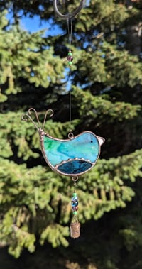 Image 1 of "Honey" Stained Glass Bird Suncatcher
