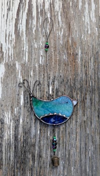 Image 2 of "Honey" Stained Glass Bird Suncatcher