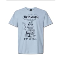 "Life Is Train" Tee (Baby Blue)
