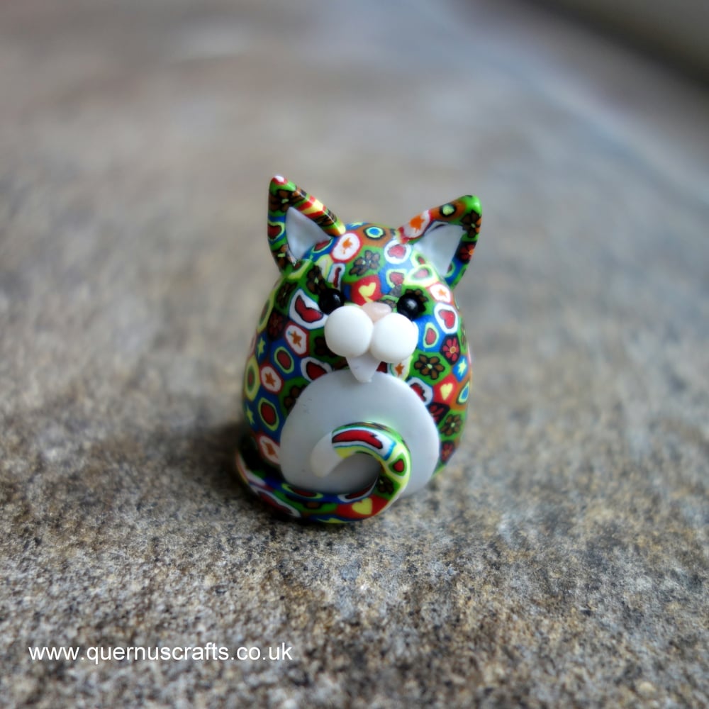 Wee Venetian Millefiori Cat #2
