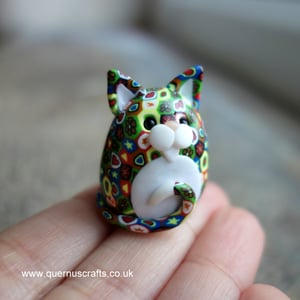 Wee Venetian Millefiori Cat #7