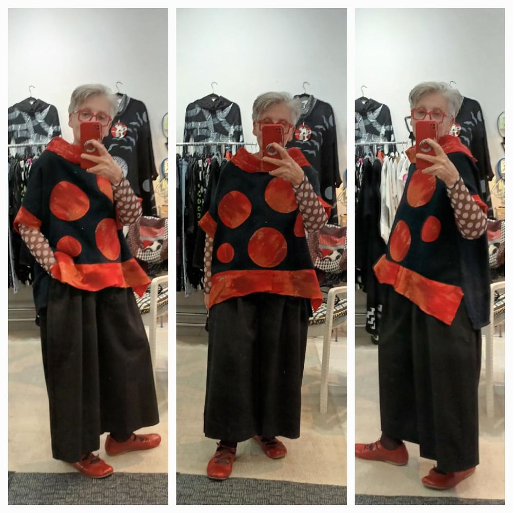 Image of black and red sweater