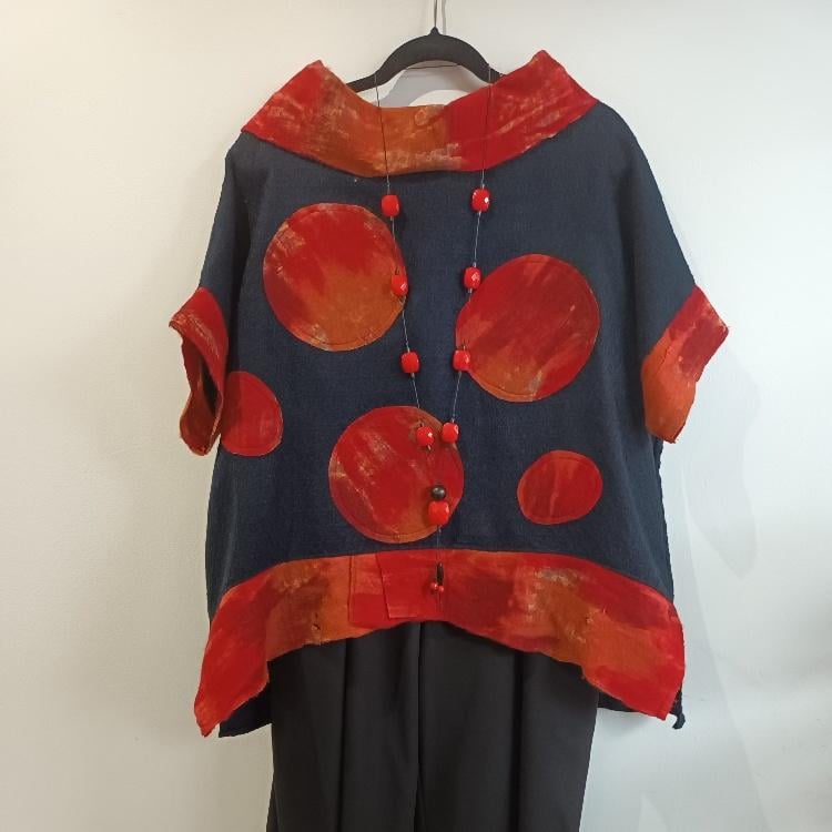 Image of black and red sweater