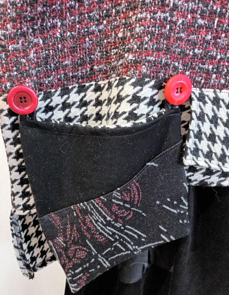 Image of fabric collage sweater