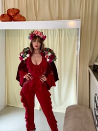 Image 3 of Crimson Rose Muse – Day of the Dead Inspired Floral Couture Set