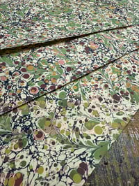 Image 6 of Hand Marbled 'Wild Flowers' hand marbled papers // 3 sheets available 