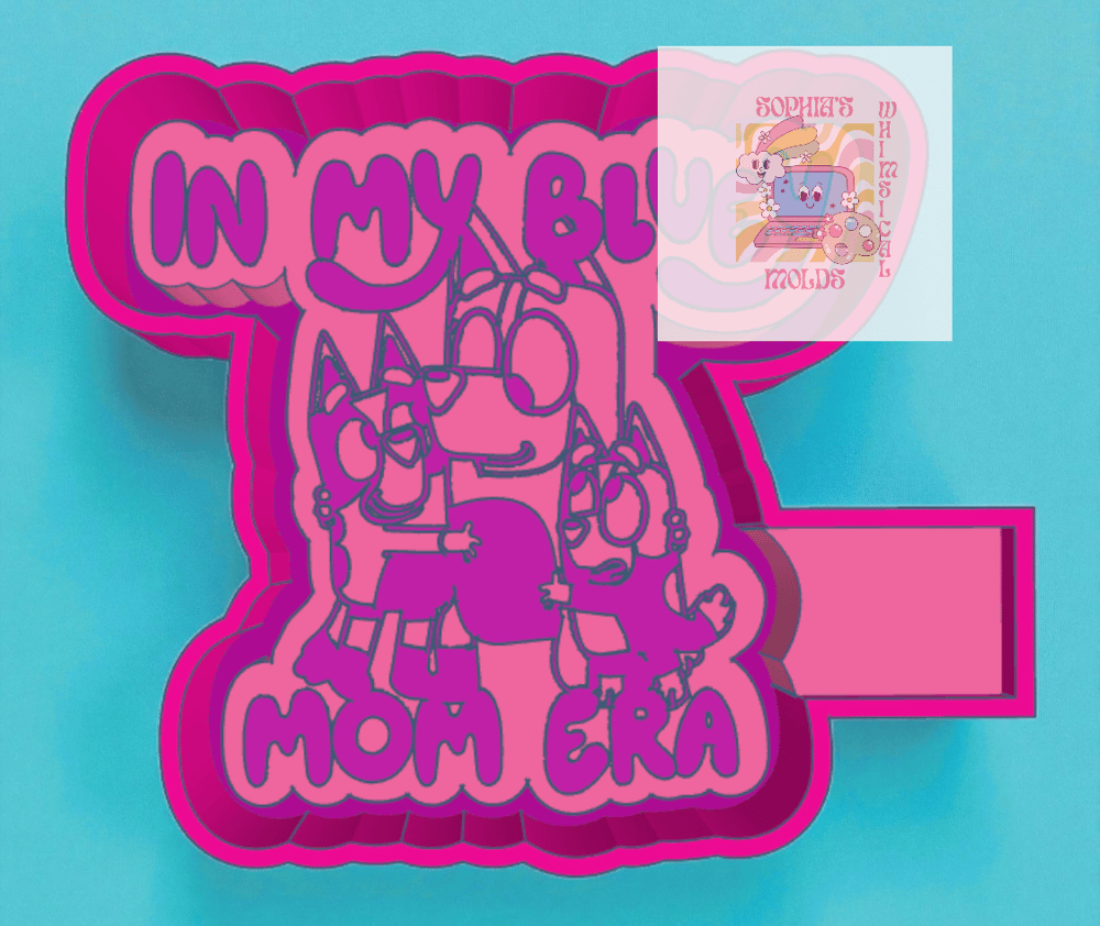 Image of In Mom Era Blue Mold|Housing Mold Maker STL File for Freshies|Candle|Aroma Beads|Freshie Mold