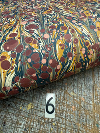 Image 7 of Hand Marbled Project Overs - Red & Pink Spot Zebra // 7 sheets available 