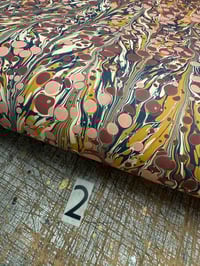 Image 3 of Hand Marbled Project Overs - Red & Pink Spot Zebra // 7 sheets available 
