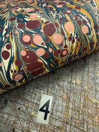 Image 5 of Hand Marbled Project Overs - Red & Pink Spot Zebra // 7 sheets available 