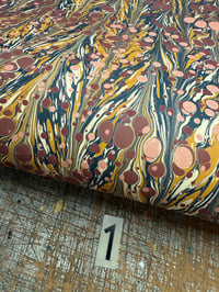 Image 2 of Hand Marbled Project Overs - Red & Pink Spot Zebra // 7 sheets available 