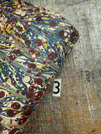 Image 4 of Hand Marbled Project Overs - Red & Pink Spot Zebra // 7 sheets available 