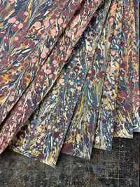 Image 1 of Hand Marbled Project Overs - Red & Pink Spot Zebra // 7 sheets available 