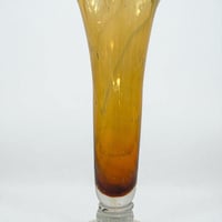Image 7 of Grand vase de Murano vintage en verre soufflé et bullé jaune - 1960s 1970s