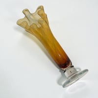 Image 3 of Grand vase de Murano vintage en verre soufflé et bullé jaune - 1960s 1970s