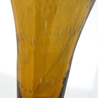 Image 10 of Grand vase de Murano vintage en verre soufflé et bullé jaune - 1960s 1970s