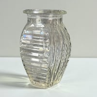 Image 3 of Vase à jacinthe Art Déco – Verre moulé ancien (vers 1930) – Style Skyscraper