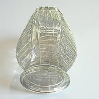 Image 5 of Vase à jacinthe Art Déco – Verre moulé ancien (vers 1930) – Style Skyscraper