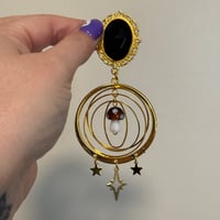 Black Gem Mushoom Dangles (sizes 5/8-1”)