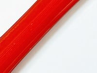 Image 5 of Vase soliflore vintage des années 70s en verre double transparent et orange