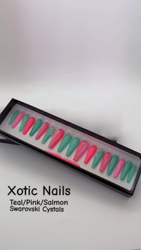 Image 1 of Pink/Salmon pink/Teal