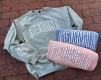 Puff Print Peach Crewneck Sweatshirt