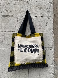 Image 3 of Bolsiña feita a man. MALA CHISPA TE COMA! Amarela. Deseño exclusivo!