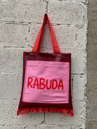 Image 3 of Bolsiña feita a man. RABUDA polipiel vermella/rosa. Deseño exclusivo!