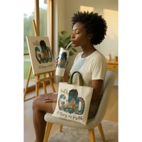 Image 3 of TMCraftyDesigns Tumbler + Matching Canvas Tote + Pouch – "With God All Things Are Possible" 
