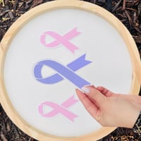 Image 2 of Cancer Awareness Topper - Lei Base Die Cut-1363