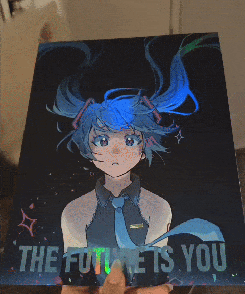 Holographic Miku Print  (2 sizes)