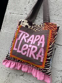 Image 1 of Bolsiña feita a man. TRAPALLEIRA estampado animal. Deseño exclusivo!