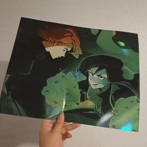 Holographic Kim v Shego  Print