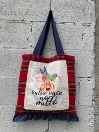 Image 3 of Bolsiña feita a man. OUTRA VACA NO MILLO. Deseño exclusivo!