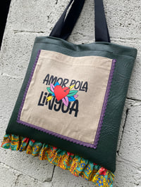Image 1 of Bolsiña feita a man. AMOR POLA LINGUA polipiel. Deseño exclusivo!
