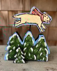 Image 1 of  2025 Holiday Alpine Lab Jumper Yellow Ribbon Stripe