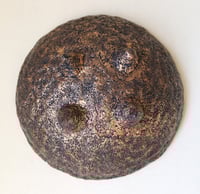 Image 6 of Handmade Paper Mache Bowl with Lace Floral Texture | Rustic Decorative Art on 4 Legs