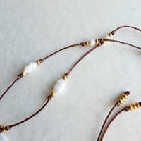Image 5 of Mother of pearl adjustable cord necklace 