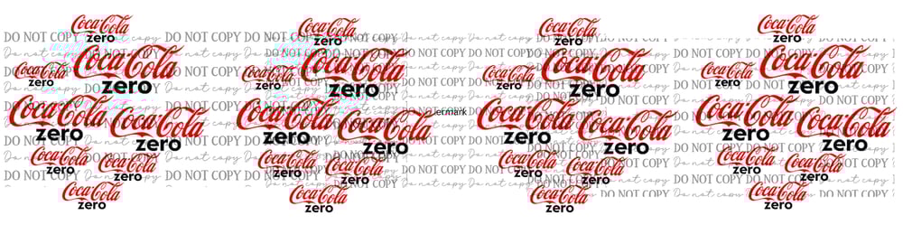 Image of Coke Zero Soda Can LId Uv Dtf Decals Set of 4