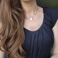 Image 3 of Mother of pearl adjustable cord choker necklace 