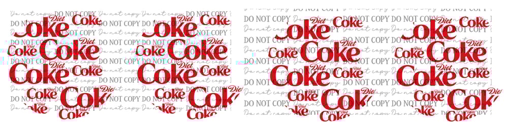 Image of Diet Coke Soda Can LId Uv Dtf Decals Set of 4